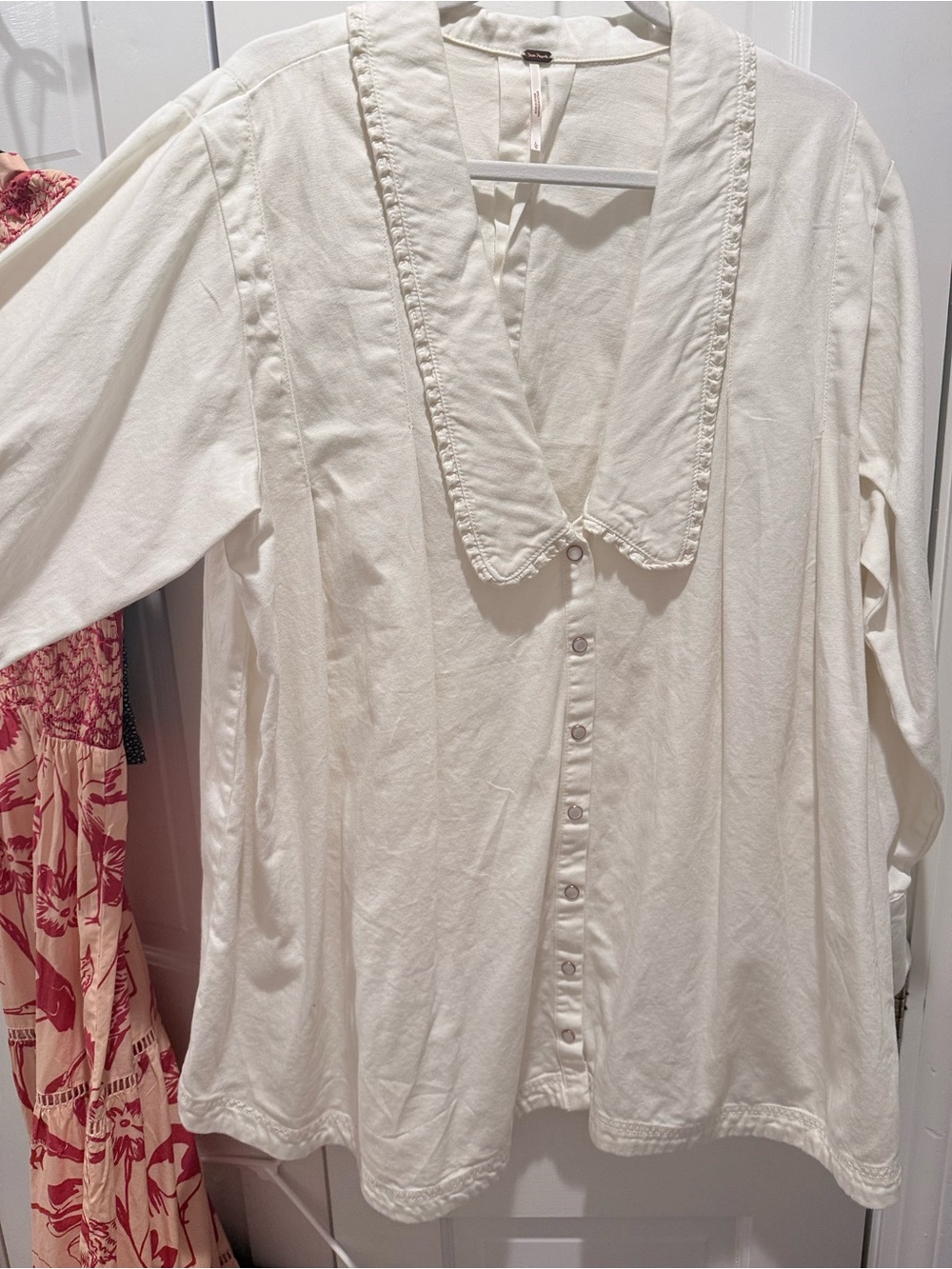 Free People mini dress long sleeve / cherry mini dress